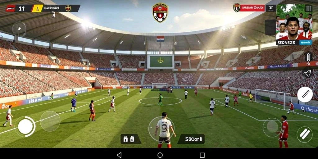 Gambar karakter utama dalam aksi dinamis.