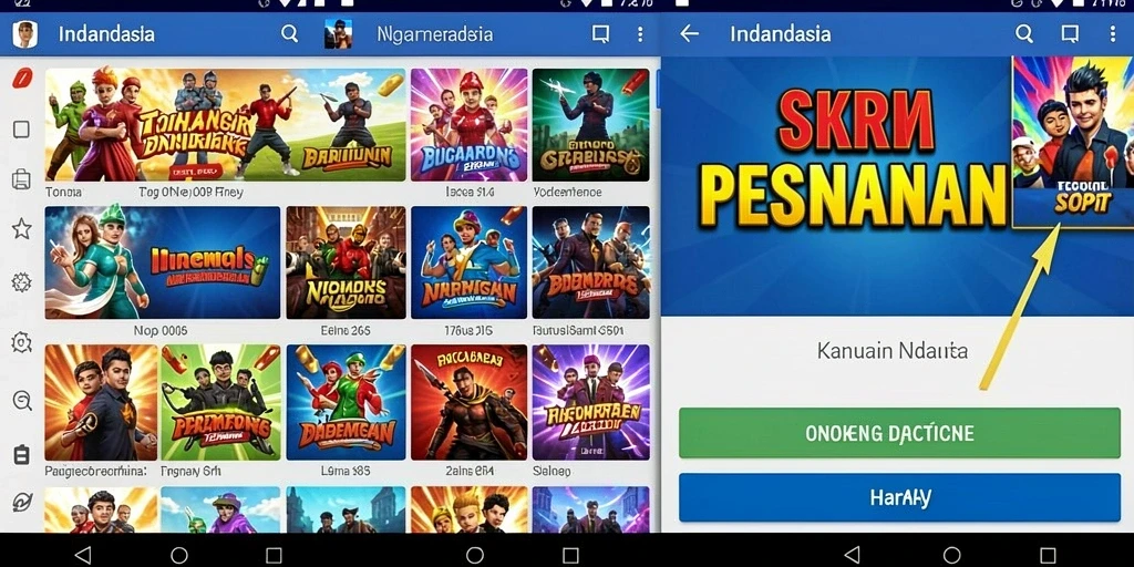Screenshot menampilkan antarmuka permainan yang menarik.