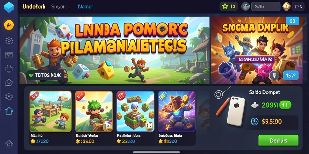 Screenshot menampilkan antarmuka utama GUS77 yang menarik.