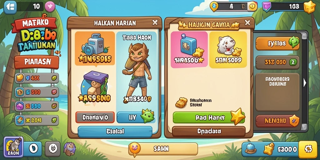 Tampilan karakter dengan grafis menawan.